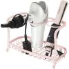 imagemDesign Metal Hair Care ampamp Styling Tool Organizer Holder  3 Sections  Bathroom Vanity Countertop Storage for Hair Dryer Flat Irons Curling Wands Hair Straighteners  Light PinkBlush
