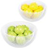 imagemDesign Metal Wire Fruit Bowl Basket Set for Kitchen Countertop Counter Organizer and Storage or Table Decor  Modern Decorative Bowls to Hold Fruits and Vegetables Set of 2 Matte White
