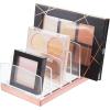 imagemDesign Plastic Makeup Organizer for Bathroom Countertops Vanities Cabinets Cosmetics Storage Solution for  Eyeshadow Palettes Contour Kits  5 Sections  Lumiere Collection  ClearRose Gold