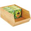 imagemDesign Stacking Bamboo Wooden Crate Box for FruitVegetable Kitchen Storage  OpenFront Bamboo Basket Box  Countertop Organiser Cube Bin  Fruit and Veg Storage  Formbu Collection  Natural Wood1