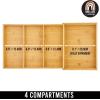 imagemDesign Bamboo Wood Expandable Deep Kitchen Drawer Organizer Tray Bin for Kitchen Organize Drawers Counters Shelves Holds Plasticware Lids Towels Utensils Home Sort Collection  Natural