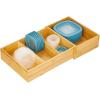imagemDesign Bamboo Wood Expandable Deep Kitchen Drawer Organizer Tray Bin for Kitchen Organize Drawers Counters Shelves Holds Plasticware Lids Towels Utensils Home Sort Collection  Natural