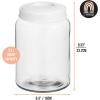 imagemDesign Extra Small Storage Glass Canister Airtight Metal Lid for Kitchen Pantry Counter Cabinet Container for Food Snacks Cooking or Baking Supplies Home Sort Collection 2 Pack ClearWhite