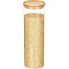 imagemDesign Glass Extra Large Storage Canister with Airtight Bamboo Lid for Kitchen Pantry Counter or Cabinet Holds Food Snacks Cooking Supplies Home Sort Collection 2 Pack ClearNatural