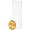 imagemDesign Glass Extra Large Storage Canister with Airtight Bamboo Lid for Kitchen Pantry Counter or Cabinet Holds Food Snacks Cooking Supplies Home Sort Collection 2 Pack ClearNatural