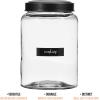imagemDesign Kitchen Storage Labels Preprinted Sticker Decals  Organize Containers Jars Bins or Canisters Inside Cabinet Pantry Fridge or on Counter  Home Sort Collection 120 Labels BlackWhite