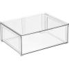imagemDesign Plastic Stackable Closet Storage Organizer Bin Containers with Front Pull Drawer for Cabinet Desk Shelf Cupboard or Dresser Organization  Lumiere Collection  Clear