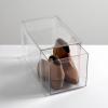 imagemDesign Plastic Stackable Closet Storage Organizer Bins with Pull Out Drawer for Cabinet Desk Shelf Cupboard or Dresser Organization  Lumiere Collection  8 Pack  Clear
