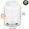 imagemDesign Small Storage Glass Canister with Airtight Metal Lid for Kitchen Pantry Counter or Cabinet Container for Food Snacks Cooking or Baking Supplies Home Sort Collection 2 Pack ClearWhite