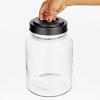 imagemDesign Small Storage Glass Canister with Airtight Metal Lid for Kitchen Pantry Counter or Cabinet Container for Food Snacks Cooking or Baking Supplies Home Sort Collection 2 Pack ClearBlack