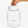 imagemDesign Small Storage Glass Canister with Airtight Metal Lid for Kitchen Pantry Counter or Cabinet Container for Food Snacks Cooking or Baking Supplies Home Sort Collection 2 Pack ClearWhite