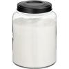 imagemDesign Medium Storage Glass Canister with Airtight Metal Lid for Kitchen Pantry Counter or Cabinet Container for Food Snacks Cooking or Baking Supplies Home Sort Collection ClearBlack
