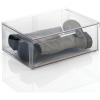 imagemDesign Plastic Stackable Closet Storage Organizer Bin Containers with Front Pull Drawer for Cabinet Desk Shelf Cupboard or Dresser Organization Lumiere Collection Clear