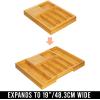 imagemDesign Bamboo Wood Expandable Kitchen Drawer Utensil Organizer Tray CutleryKnife Drawer Storage for Kitchen  Holds Cutlery Flatware Silverware Cooking Utensils  Home Sort Collection  Natural