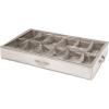 imagemDesign Fabric Under The Bed Shoe Storage Organizer Containers Bins for Mens Womens Kids Sneakers Flats Sandals Shoes  12 Compartments  Textured Print  LinenTan