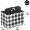 imagemDesign Holiday Storage Box for Gift Wrapping and Bows with Compartments and Handle  Christmas Organizer Tote for Ribbons  Divided Container for Crafts and Stationary  Buffalo Plaid BlackWhite