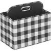 imagemDesign Holiday Storage Box for Gift Wrapping and Bows with Compartments and Handle  Christmas Organizer Tote for Ribbons  Divided Container for Crafts and Stationary  Buffalo Plaid BlackWhite