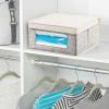 imagemDesign Medium Fabric Stackable Closet Storage Organizer Box with Front WindowLid for Bedroom Office Mudroom Organization Hold Clothes Blankets Linens Lido Collection 6 Pack BlackCream