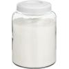 imagemDesign Medium Storage Glass Canister with Airtight Metal Lid for Kitchen Pantry Counter or Cabinet  Container for Food Snacks Cooking or Baking Supplies  Home Sort Collection  ClearWhite