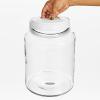 imagemDesign Medium Storage Glass Canister with Airtight Metal Lid for Kitchen Pantry Counter or Cabinet  Container for Food Snacks Cooking or Baking Supplies  Home Sort Collection  ClearWhite