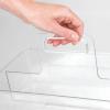 imagemDesign Nursery Plastic Storage Caddy Divided Bin  Utility Tote with Handle Holds Bottles Spoons Bibs Pacifiers Diapers Wipes Baby Lotion  2 Sections BPA Free Medium  Clear