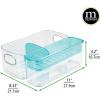 imagemDesign Plastic Adjustable Storage Center for Kitchen Cabinet Pantry Refrigerator Countertop  Holds KidsToddlers Bottles Sippy Cups Baby Food Jars  3 Pieces  ClearAqua Blue