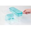 imagemDesign Plastic Adjustable Storage Center for Kitchen Cabinet Pantry Refrigerator Countertop  Holds KidsToddlers Bottles Sippy Cups Baby Food Jars  3 Pieces  ClearAqua Blue
