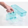 imagemDesign Plastic Adjustable Storage Center for Kitchen Cabinet Pantry Refrigerator Countertop  Holds KidsToddlers Bottles Sippy Cups Baby Food Jars  3 Pieces  ClearAqua Blue