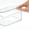 imagemDesign Plastic PlayroomGaming Storage Organizer Box Containers Hinged Lid for Shelves or Cubby Holds Small Toys Building Blocks Puzzles Markers Lumiere Collection 8 Pack Clear56 x 67 x 3