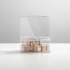 imagemDesign Plastic PlayroomGaming Storage Organizer Box Containers Hinged Lid for Shelves or Cubby Holds Small Toys Building Blocks Puzzles Markers Lumiere Collection 8 Pack Clear56 x 67 x 3
