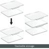 imagemDesign Plastic PlayroomGaming Storage Organizer Box Containers Hinged Lid for Shelves or Cubby Holds Small Toys Building Blocks Puzzles Markers Lumiere Collection 8 Pack Clear56 x 67 x 3