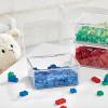 imagemDesign Plastic PlayroomGaming Storage Organizer Box Containers Hinged Lid for Shelves or Cubby Holds Small Toys Building Blocks Puzzles Markers Lumiere Collection 8 Pack Clear56 x 67 x 3