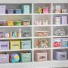 imagemDesign Small Fabric Collapsible Organizer Cube Bin Box with Front Handle for Cube Furniture Units Closet or Bedroom Storage Holds Clothing and Linens  Lido Collection  6 Pack  Bright Multicolor