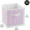 imagemDesign Small Fabric Collapsible Organizer Cube Bin Box with Front Handle for Cube Furniture Units Closet or Bedroom Storage Holds Clothing and Linens  Lido Collection  6 Pack  Bright Multicolor