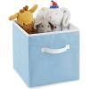 imagemDesign Small Fabric Collapsible Organizer Cube Bin Box with Front Handle for Cube Furniture Units Closet or Bedroom Storage Holds Clothing and Linens  Lido Collection  6 Pack  Bright Multicolor