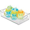 imagemDesign Small Plastic Nursery Storage Container Bins with Handles for Organization in Pantry Cabinet Closet or Cubby Shelves  Organizer for Baby Food Bibs Formula and Burp Cloths  6 Pack Clear