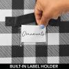 imagemDesign Square GiftWrap and Ornament Storage Box with Handles Holder Container for Christmas or Holiday Decorations  Removable Lid Closet or Cubby Storage Totes Buffalo Plaid 2 Pack BlackWhite