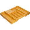 imagemDesign Bamboo Wood Expandable Kitchen Drawer Utensil Organizer Tray CutleryKnife Drawer Storage for Kitchen  Holds Cutlery Flatware Silverware Cooking Utensils  Home Sort Collection  Natural