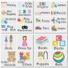 imagemDesign Home Organization Labels Preprinted Label Stickers for Toy and Game Storage and Cleaning Household Organizing for Jars Canisters Containers Bins and Boxes 24 Count ClearBlackImages