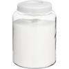 imagemDesign Medium Storage Glass Canister with Airtight Metal Lid for Kitchen Pantry Counter or Cabinet  Container for Food Snacks Cooking or Baking Supplies  Home Sort Collection  ClearWhite