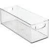 imagemDesign Plastic Baby Room Organizer Bin Modern Stackable Storage Container Box with Handles for Organizing Toys Small Clothes and Accessories Holder Ligne Collection Clear