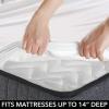 imagemDesign Cal King Size Superfine Brushed Microfiber 4Piece Sheet Set  Extra Soft Bed Sheets and Pillowcases  Easy Fit Deep Pockets  Wrinkle Resistant Comfortable ampamp Breathable  Optic White