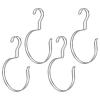 imagemDesign Closet Hanger Organizer Large Accessory Metal Loop Hooks for Ties Belts Scarves Shawls Pashminas  4 Pack  Chrome
