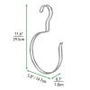 imagemDesign Closet Hanger Organizer Large Accessory Metal Loop Hooks for Ties Belts Scarves Shawls Pashminas  4 Pack  Chrome