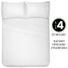 imagemDesign Full Size Superfine Brushed Microfiber Sheet Set  4 Pieces  Extra Soft Bed Sheets and Pillowcases  Easy Fit Deep Pockets  Wrinkle Resistant Comfortable ampamp Breathable  Optic White