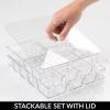 imagemDesign Makeup Organiser  Practical Cosmetics Storage Box with 2 Drawers and Shelf Space for Nail Polish Lip Stick Jewellery and More  Ideal Plastic Drawer Storage  TransparentClear