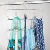 imagemDesign Metal Closet Rod Hanging Accessory Storage Organizer Rack for Womens Leggings Yoga Pants Scarves Ties Camisoles Tank Tops  Snag Free Design  Chrome