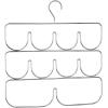 imagemDesign Metal Closet Rod Hanging Accessory Storage Organizer Rack for Womens Leggings Yoga Pants Scarves Ties Camisoles Tank Tops  Snag Free Design  Chrome
