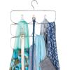 imagemDesign Metal Closet Rod Hanging Accessory Storage Organizer Rack for Womens Leggings Yoga Pants Scarves Ties Camisoles Tank Tops  Snag Free Design  Chrome