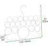 imagemDesign Metal Scarf Organizer for Closet  Hanging Ring Scarf Holder and Storage Organizer Rack  18Section Belt Tie Hijab Accessories and Shawl Hanger  Concerto Collection  3 Pack  White